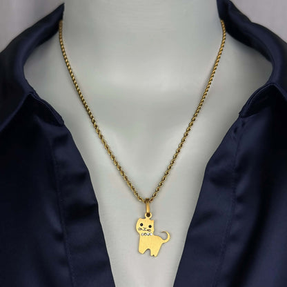 Gold Cat Necklace