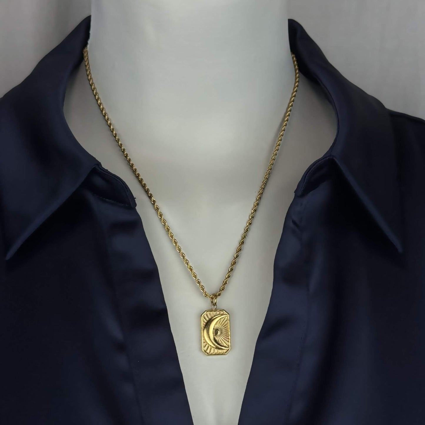 Gold Crescent Moon Necklace