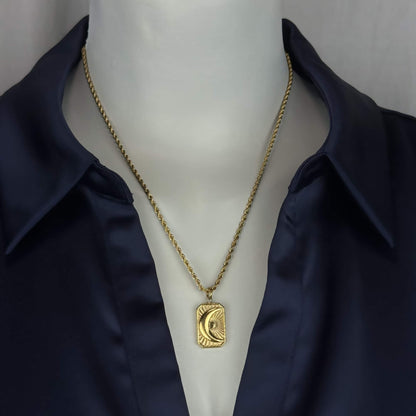 Gold Crescent Moon Necklace