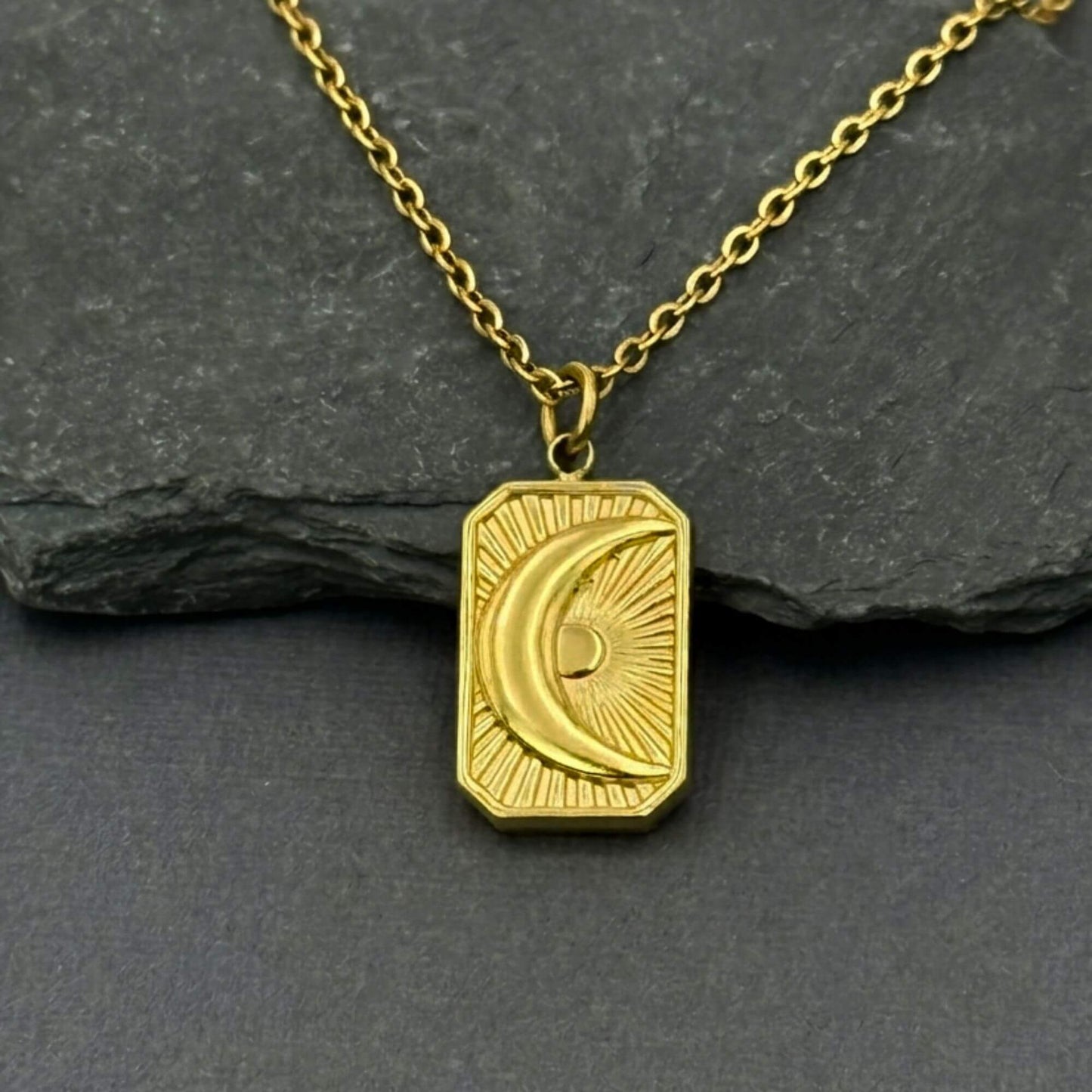Gold Crescent Moon Necklace