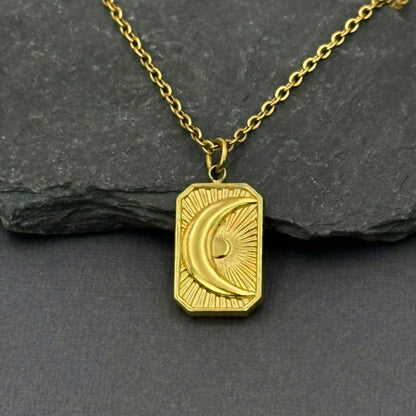 Gold Crescent Moon Necklace