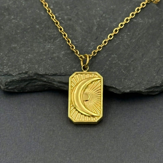 Gold Crescent Moon Necklace