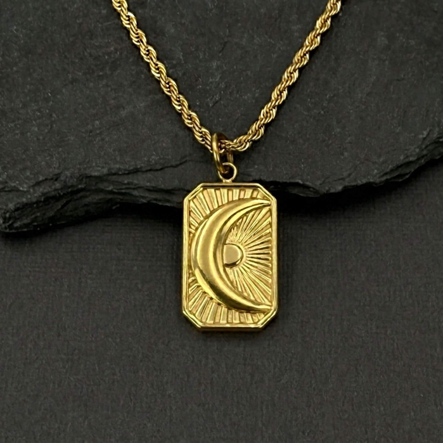 Gold Crescent Moon Necklace