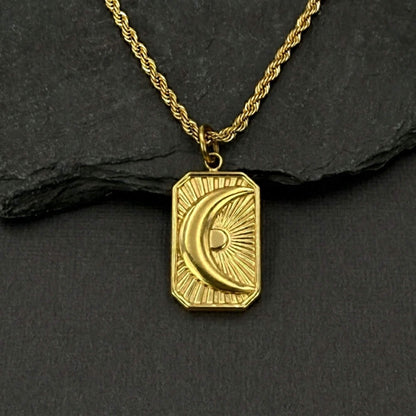 Gold Crescent Moon Necklace