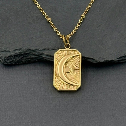 Gold Crescent Moon Necklace