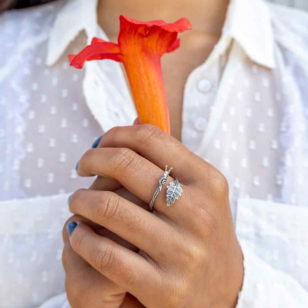 Snail Adjustable Ring Silver
